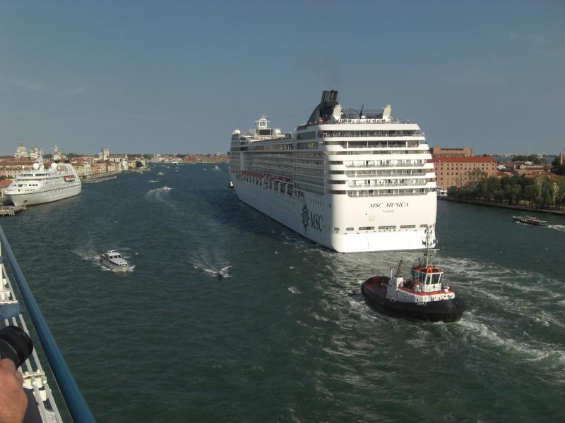 MSC Musica leaving Venice through the Guidecca Canal  August 2012